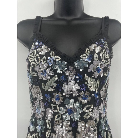 Needle & Thread Wildflower Sequin Midi Dress Size  2 Sweetheart Neck Midi - Picture 5 of 12